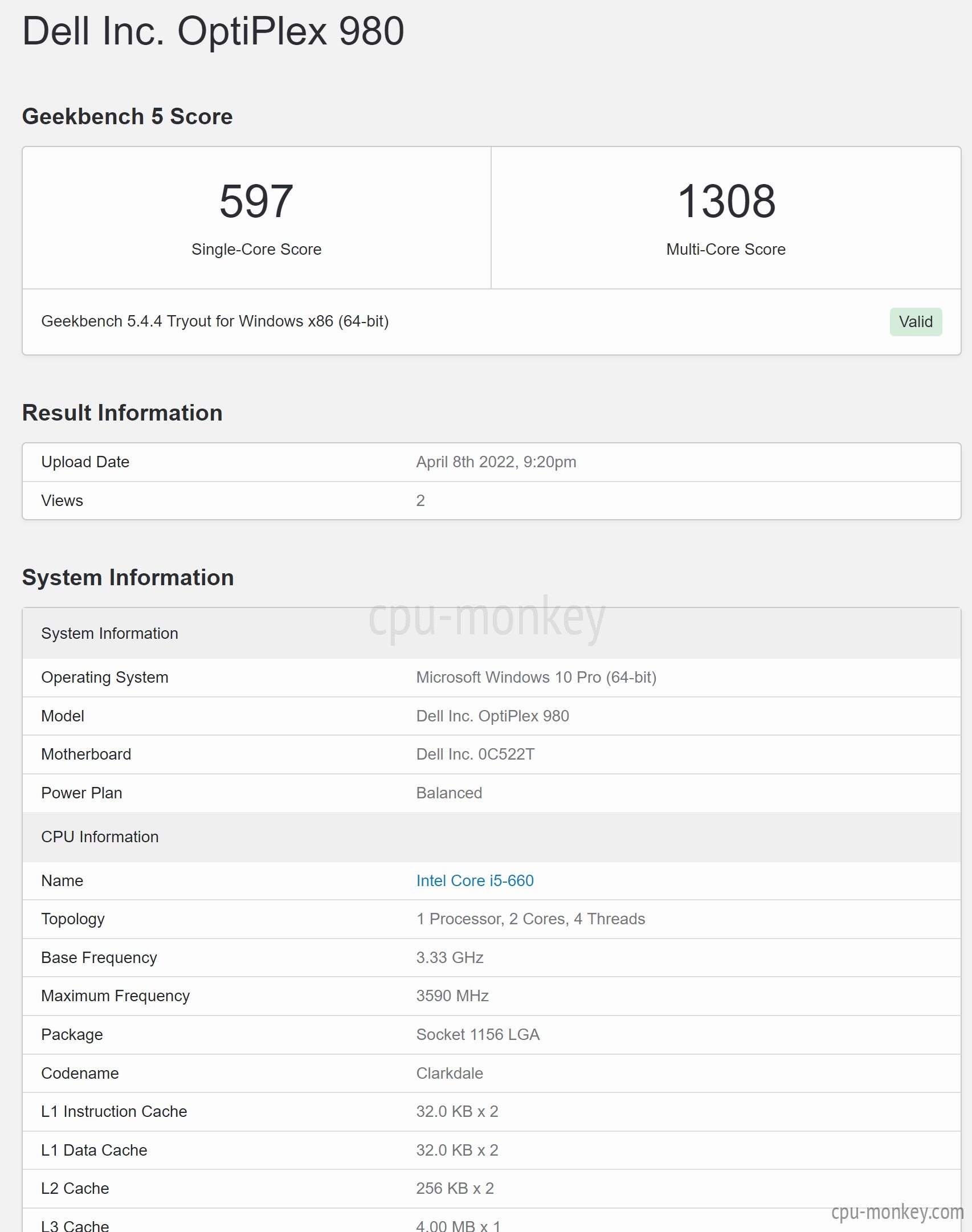 Intel Core I5 660 Benchmark Test And Specs