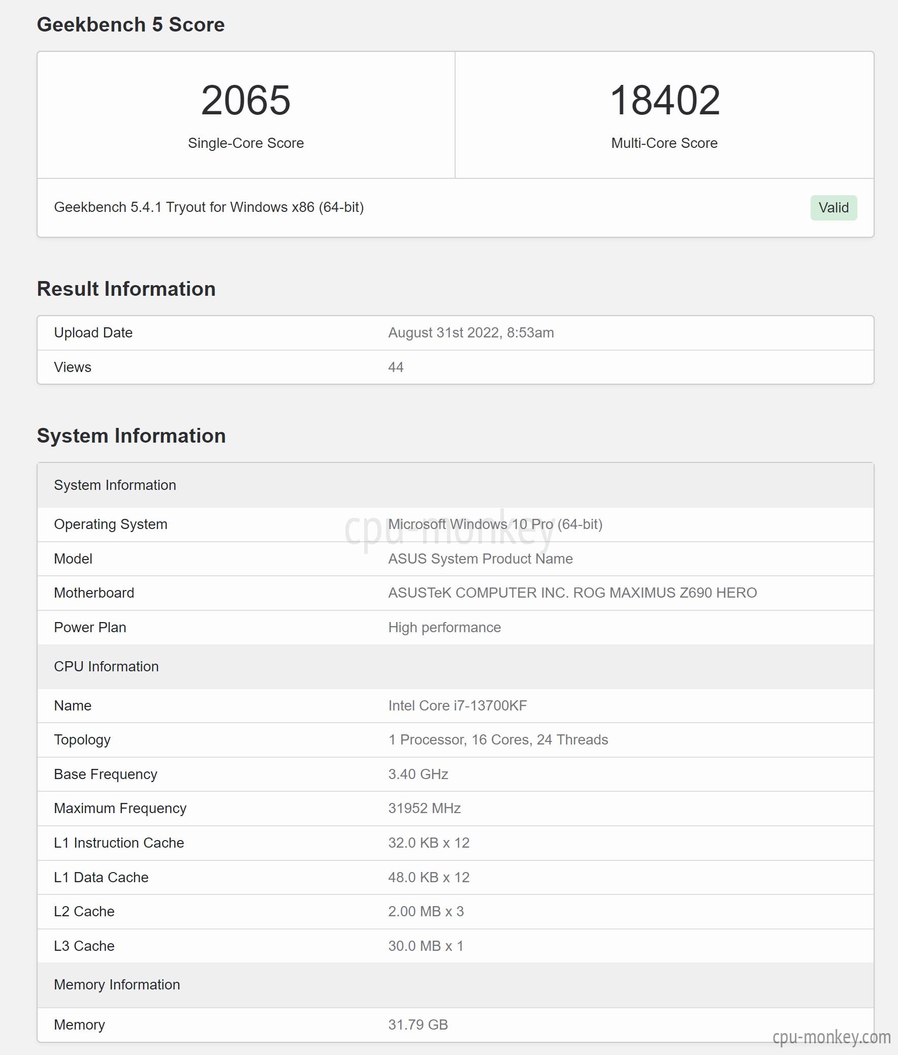 Intel Core i7-14700KF reaches almost 6 GHz in leaked benchmark