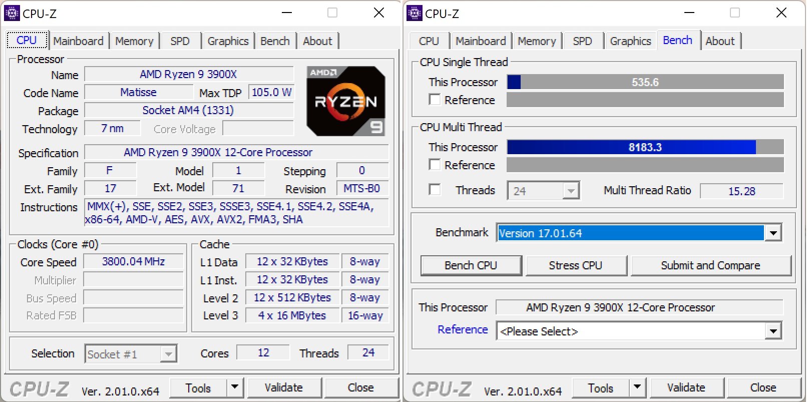 CPU-Z Benchmark 17 (Multi-Core)